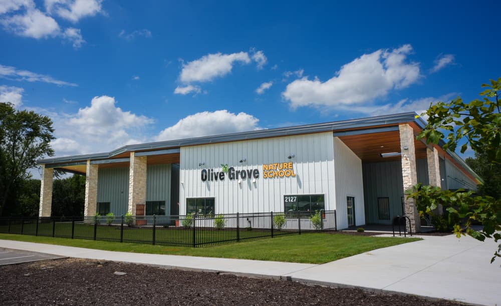 Olive Grove Nature School exterior detail